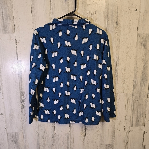Old Navy Blue Penguin Print Pajama Shirt Boys Size XL 14-16 - Picture 3 of 5